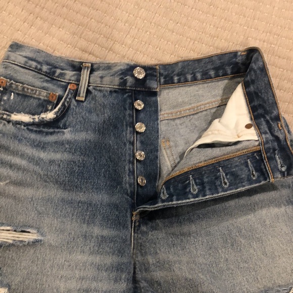 Agolde Dee Jean Shorts Cutoffs 27 - Picture 5 of 7